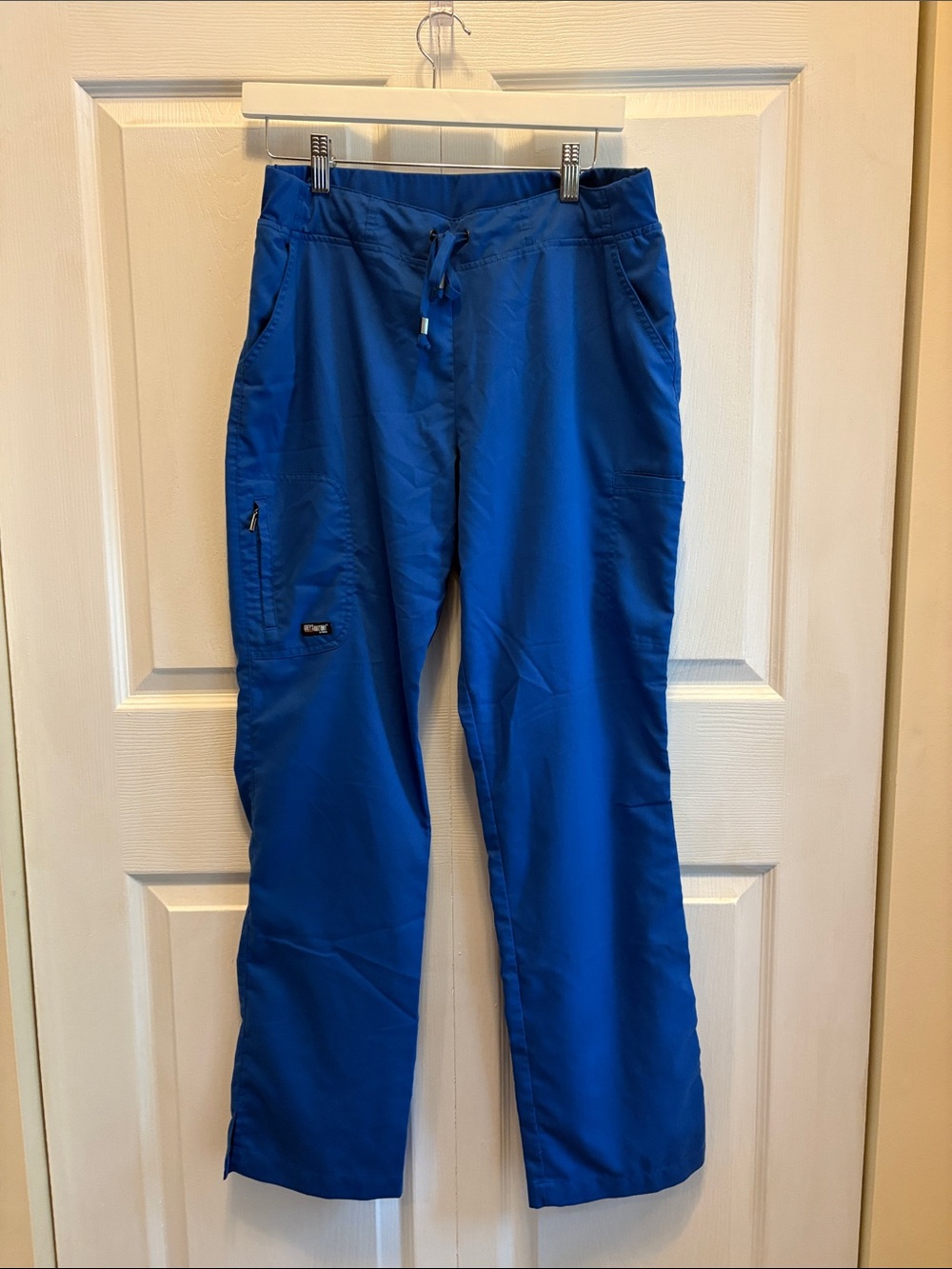 Greys Anatomy by Barco Royal Blue Drawstring Cargo Scrub Pants Womens